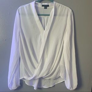 Atmosphere White Long Sleeve Blouse (L)